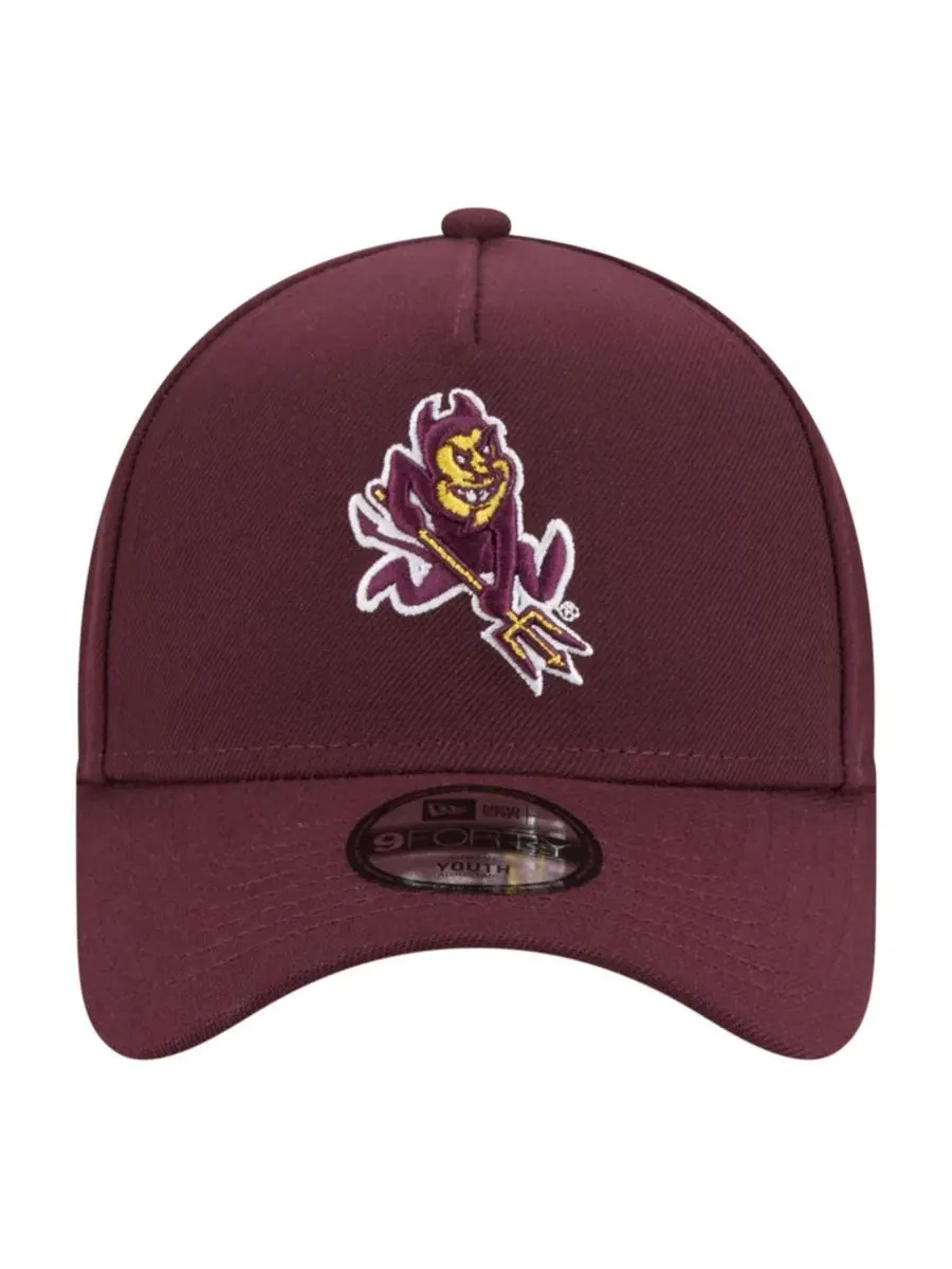 Кепка New Era 9FORTY A-Frame с вышивкой Arizona State Sun Devils — изображение 4 из 5, коричневый