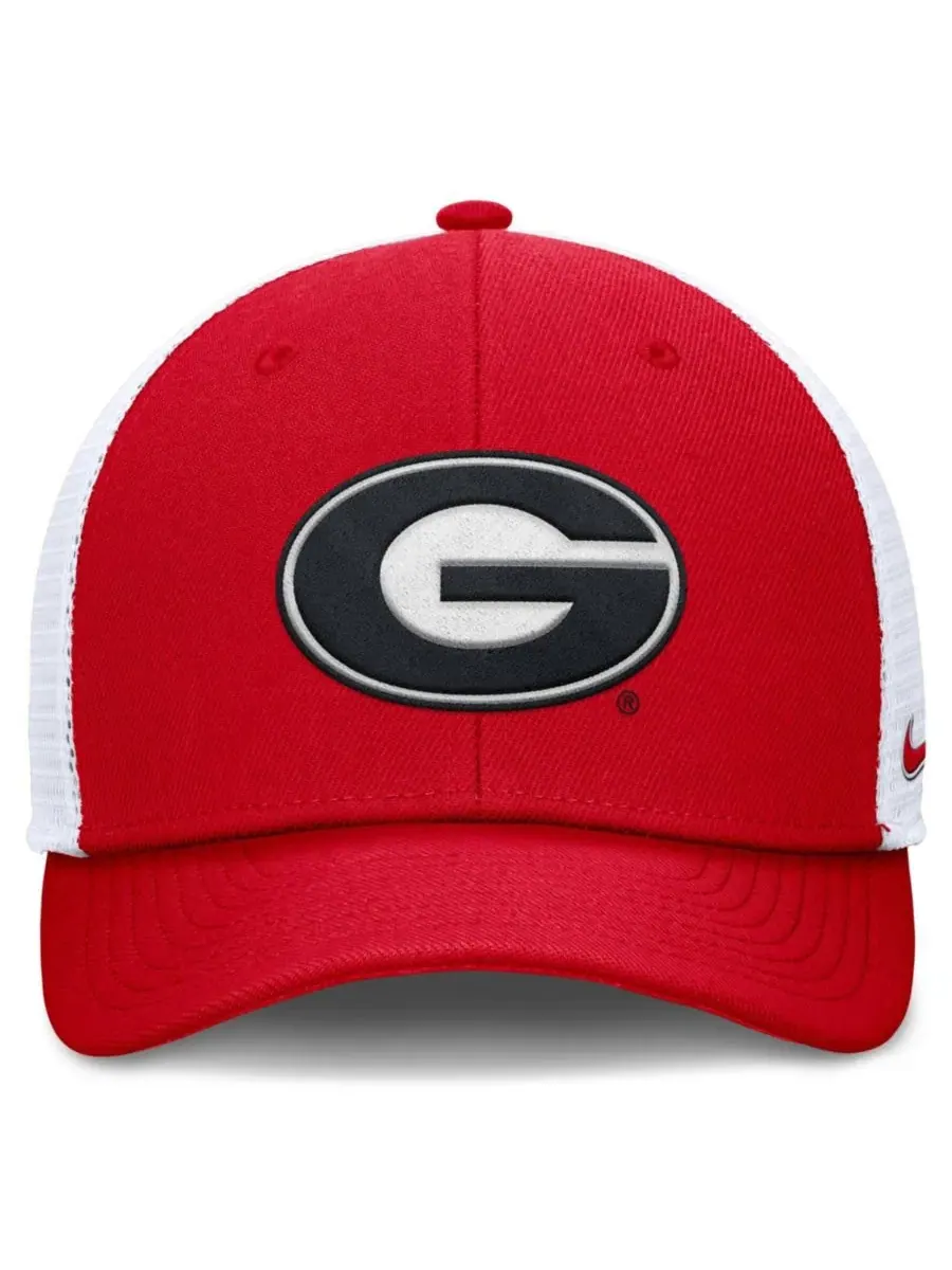 Бейсболка Nike Rise Trucker с вышивкой Georgia Bulldogs — изображение 2 из 4, красный белый