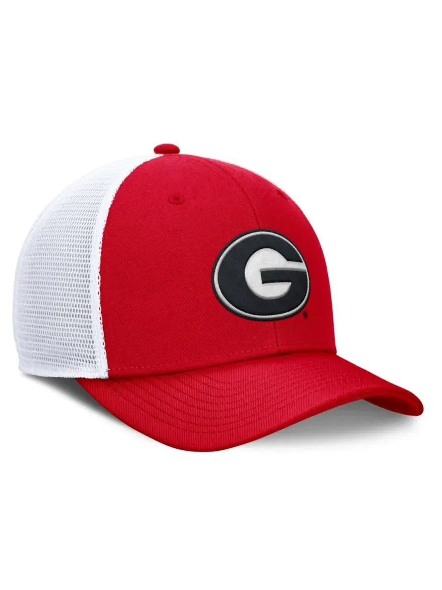 Бейсболка Nike Rise Trucker с вышивкой Georgia Bulldogs — изображение 3 из 4, красный белый
