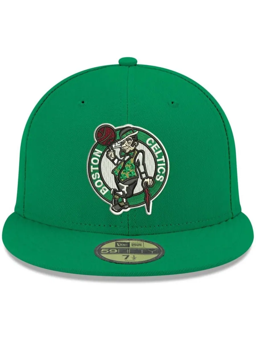 Кепка-фиттед с вышивкой Boston Celtics Kelly Green New Era — изображение 2 из 5, зеленый