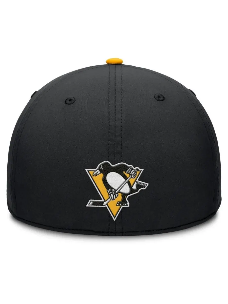 Кепка Pittsburgh Penguins с вышивкой Fanatics — изображение 2 из 4, черный золотистый