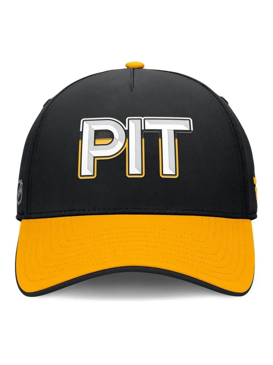 Кепка Pittsburgh Penguins с вышивкой Fanatics — изображение 4 из 4, черный золотистый