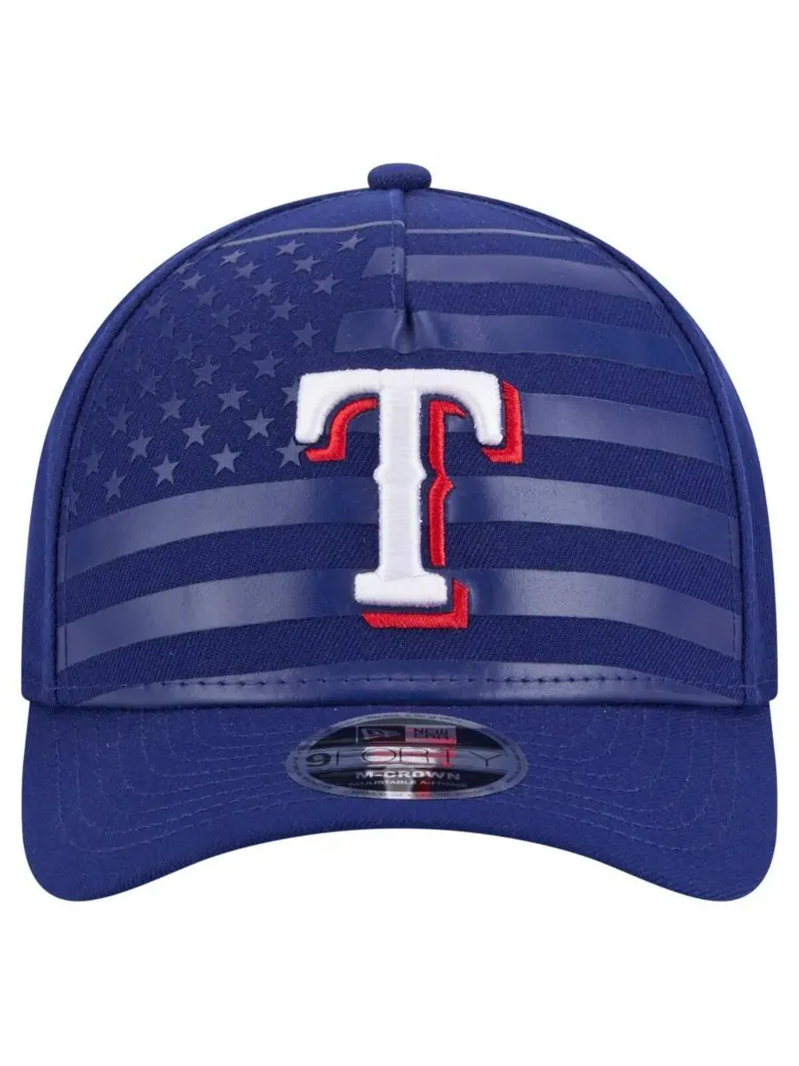 Мужская регулируемая кепка Royal Texas Rangers с американским флагом, модель 9FORTY M-Crown A-Frame — изображение 2 из 5
