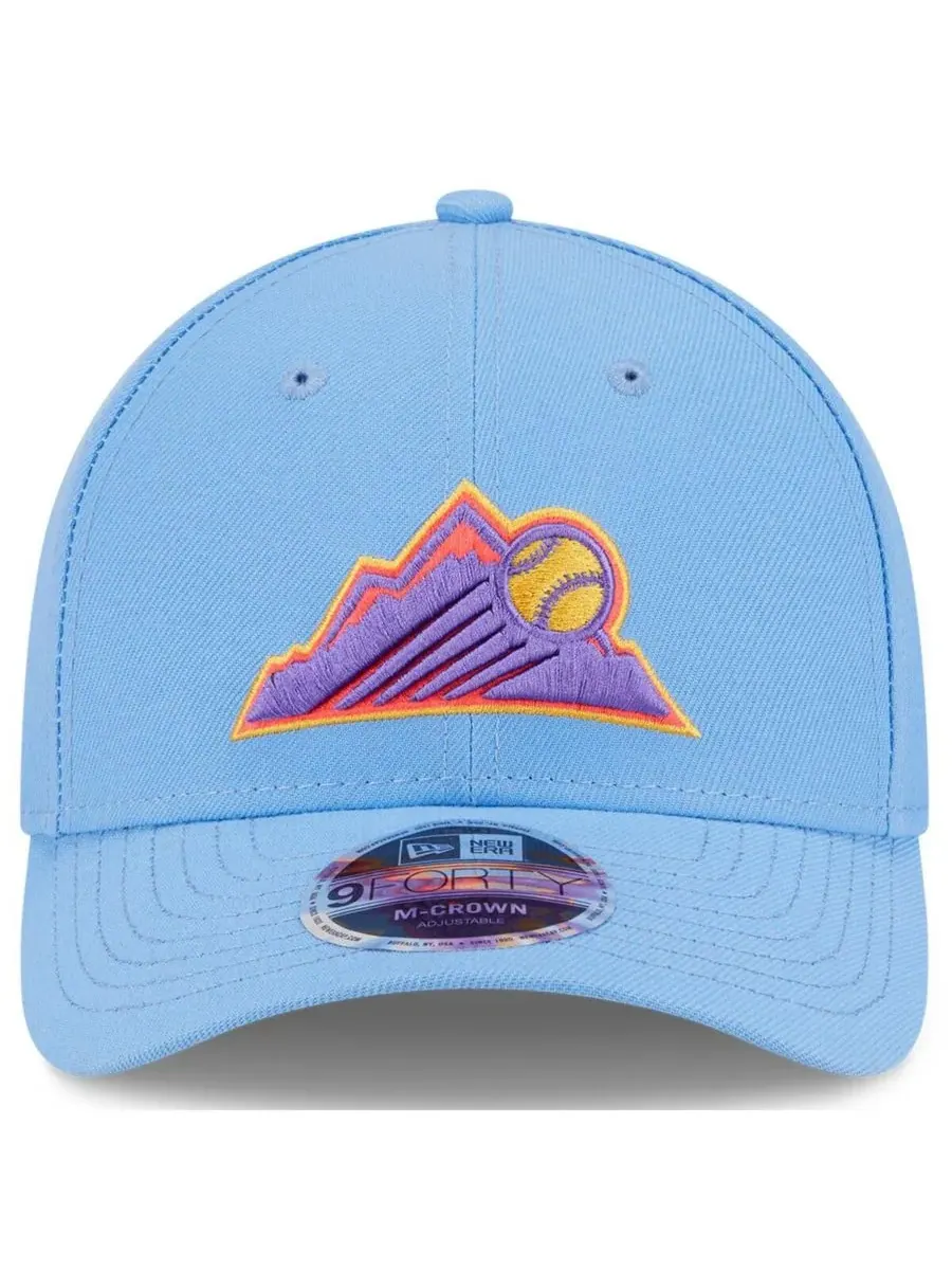 New Era Мужская светло-голубая кепка Colorado Rockies 2025 City Connect 9FORTY с регулируемой — изображение 2 из 4