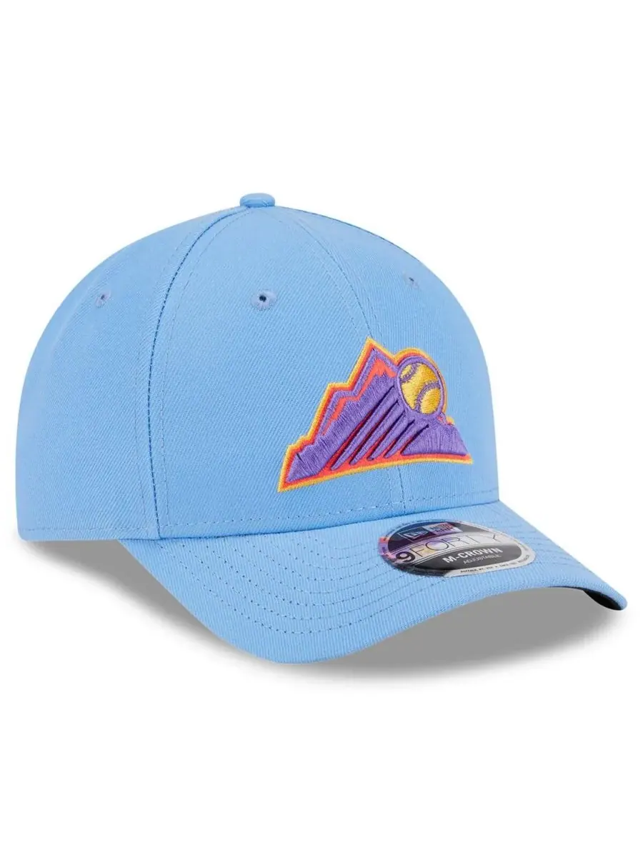 New Era Мужская светло-голубая кепка Colorado Rockies 2025 City Connect 9FORTY с регулируемой — изображение 3 из 4