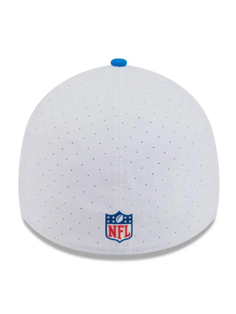 New Era Мужская бело-синяя кепка Detroit Lions 2025 NFL Training Camp 39THIRTY Flex Hat — изображение 4 из 4, белый синий