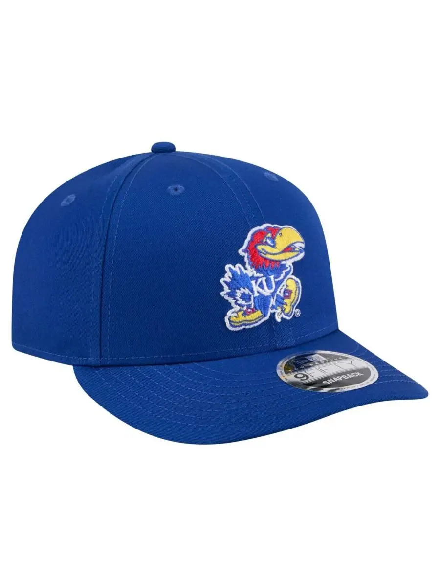 Мужская бейсболка Royal Kansas Jayhawks Low Profile 9FIFTY Snapback New Era — изображение 3 из 4, королевский