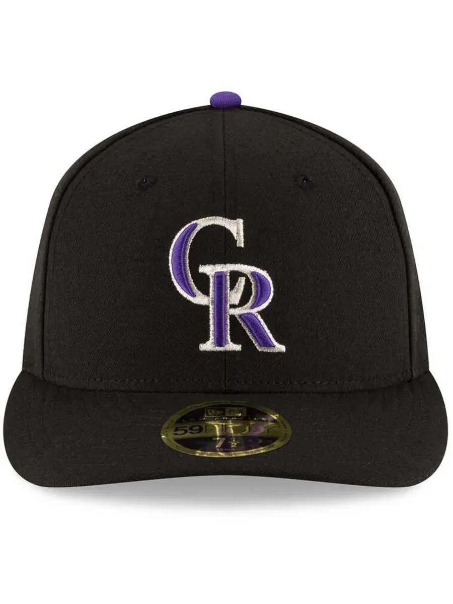 Мужская бейсболка Colorado Rockies Game Authentic Collection On-Field Low Profile 59FIFTY Fitted — изображение 2 из 4, черный