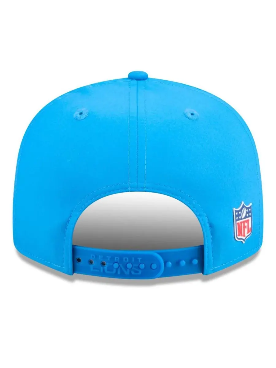 New Era Мужская синяя бейсболка Detroit Lions 2025 Sideline Throwback Split Panel 9FIFTY Snapback — изображение 3 из 5, синий