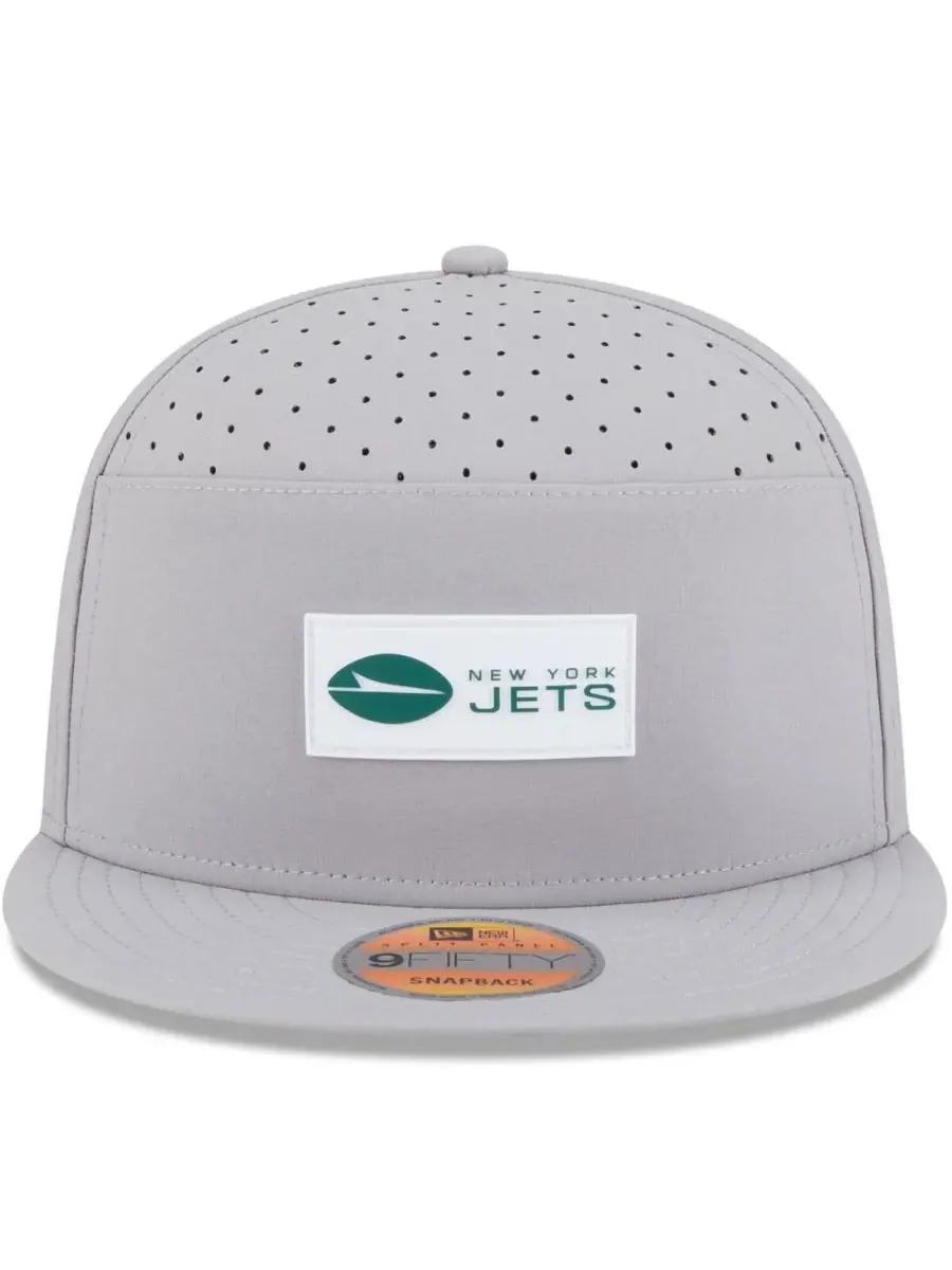 New Era Мужская серая кепка New York Jets 2025 Sideline Split Panel 9FIFTY Snapback — изображение 5 из 5, серый