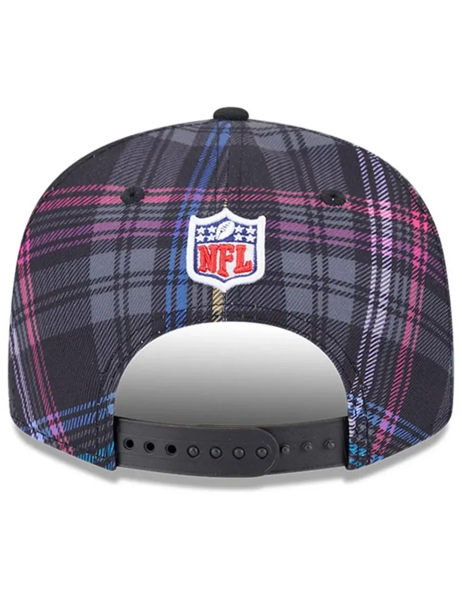 New Era Мужская черная кепка-бейсболка Cleveland Browns 2024 NFL Crucial Catch Plaid 9FIFTY с — изображение 4 из 4, черный