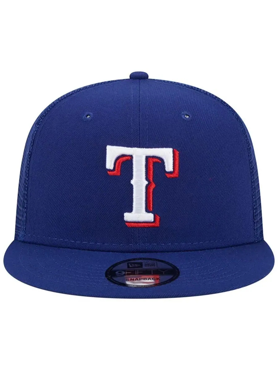 New Era Мужская бейсболка-тракер 9FIFTY в командных цветах команды «Техас Рейнджерс» — изображение 2 из 4, королевский