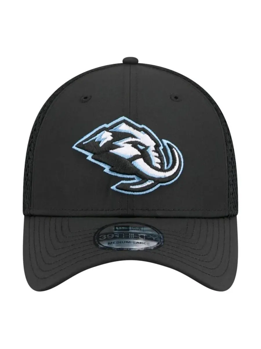 Кепка New Era 39THIRTY с вышитым логотипом Utah Mammoth — изображение 2 из 5, черный