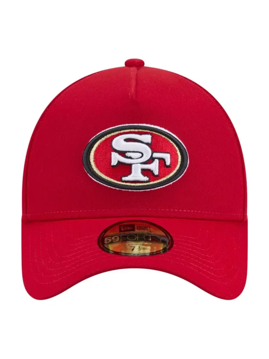 Кепка A-Frame 59FORTY с вышитым логотипом команды San Francisco 49ers New Era — изображение 5 из 5, алый