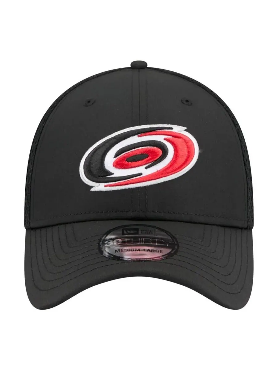 Кепка New Era 39THIRTY Flex Fit с вышитым логотипом Carolina Hurricanes — изображение 2 из 5, черный