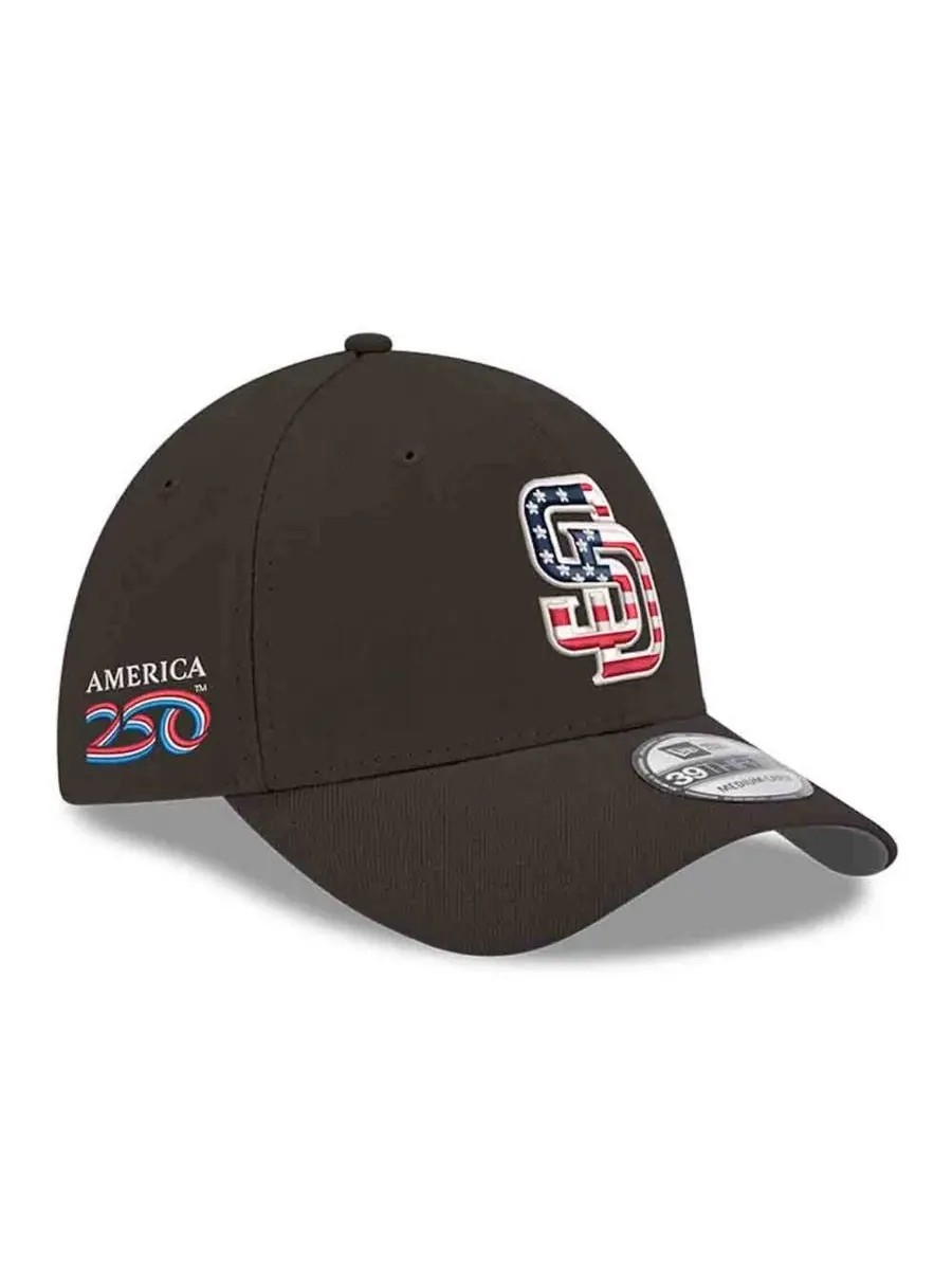 Кепка с вышивкой San Diego Padres America 250 39THIRTY Flex Hat New Era