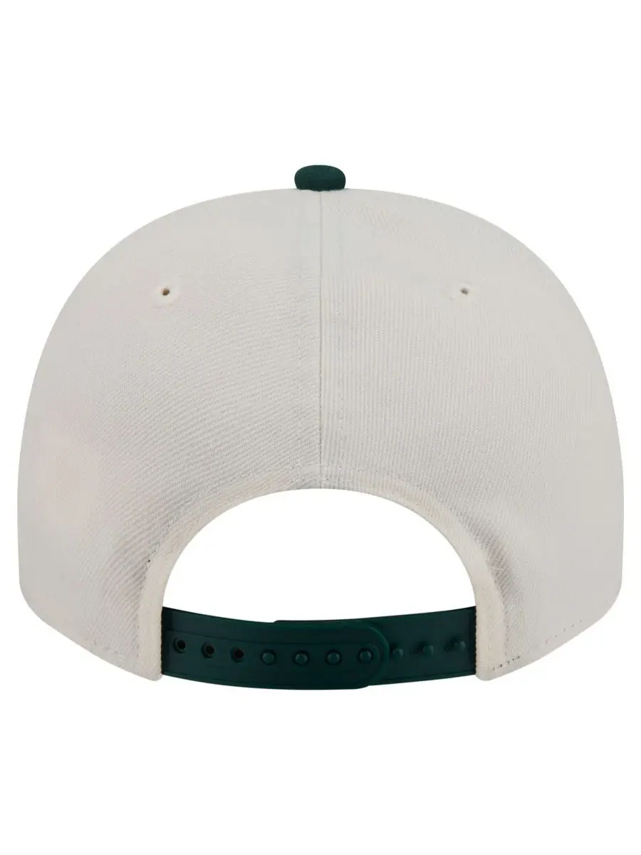 Кепка-снэпбек с высокой тульей Chrome A-Frame 9FIFTY New Era — изображение 4 из 5, кремовый темный зеленый