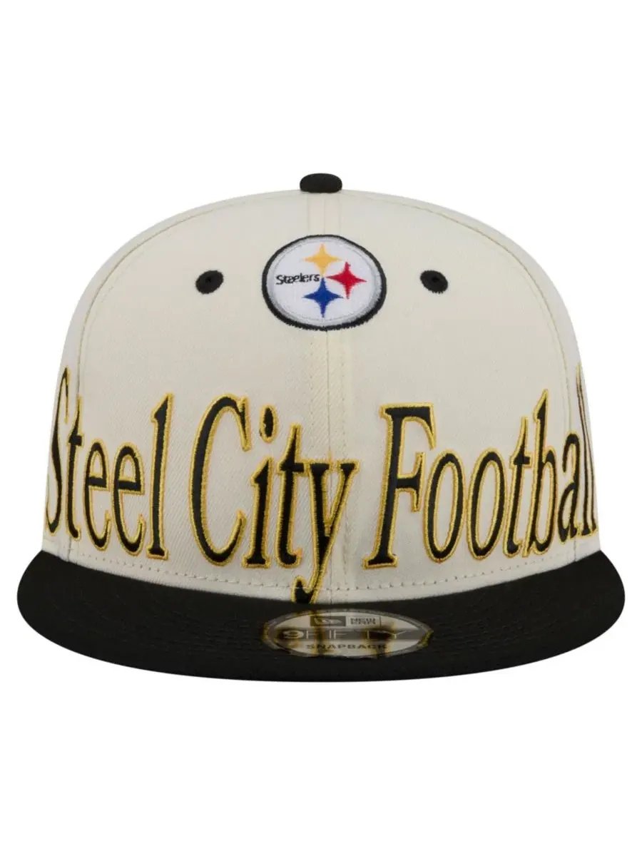 Кепка-снэпбек с вышивкой Pittsburgh Steelers New Era — изображение 2 из 7, бежевый