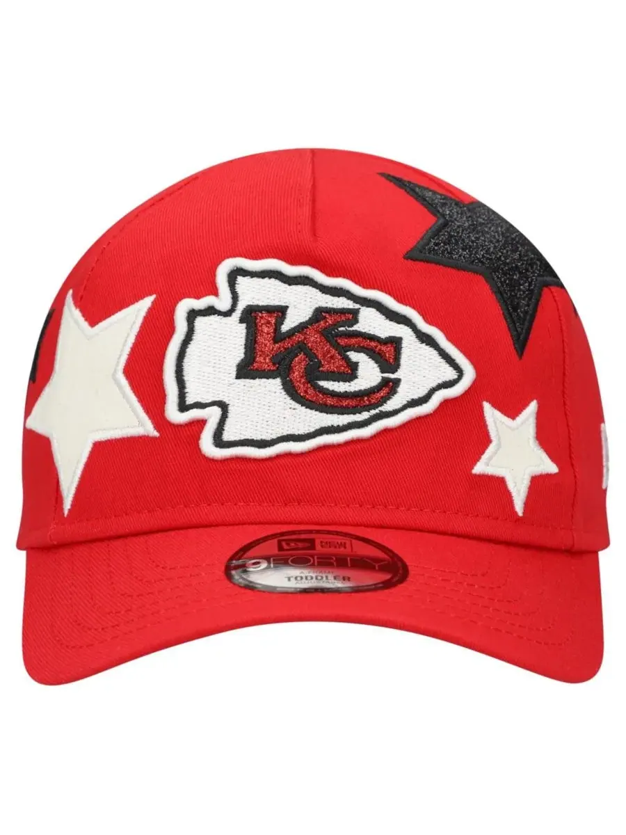 Детская кепка с эмблемой Kansas City Chiefs, модель Stardom 9FORTY A-Frame New Era — изображение 2 из 4, красный