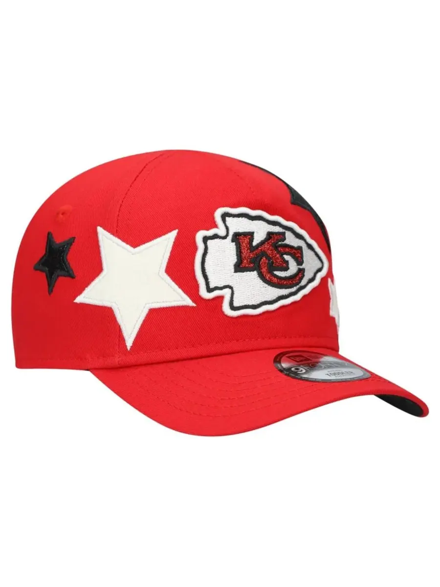 Детская кепка с эмблемой Kansas City Chiefs, модель Stardom 9FORTY A-Frame New Era — изображение 3 из 4, красный