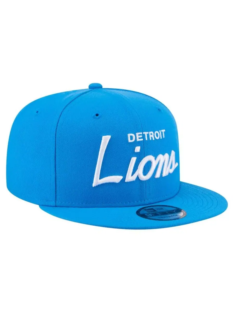 Бейсболка с высокой тульей Detroit Lions Core Team Script 9FIFTY Snapback Hat New Era — изображение 4 из 5, синий