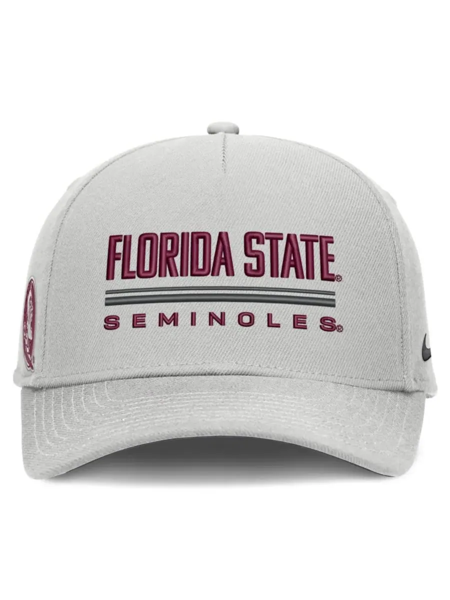 Бейсболка Nike с вышивкой Florida State Seminoles — изображение 2 из 4, серый