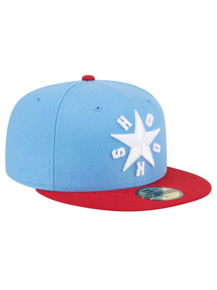 New Era Мужская светло-голубая кепка Corpus Christi Hooks Authentic Collection 59FIFTY Fitted Hat — изображение 3 из 4