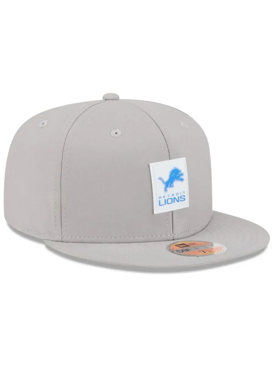 New Era Мужская серая бейсболка Detroit Lions 2025 Sideline 59FIFTY — изображение 4 из 5, серый
