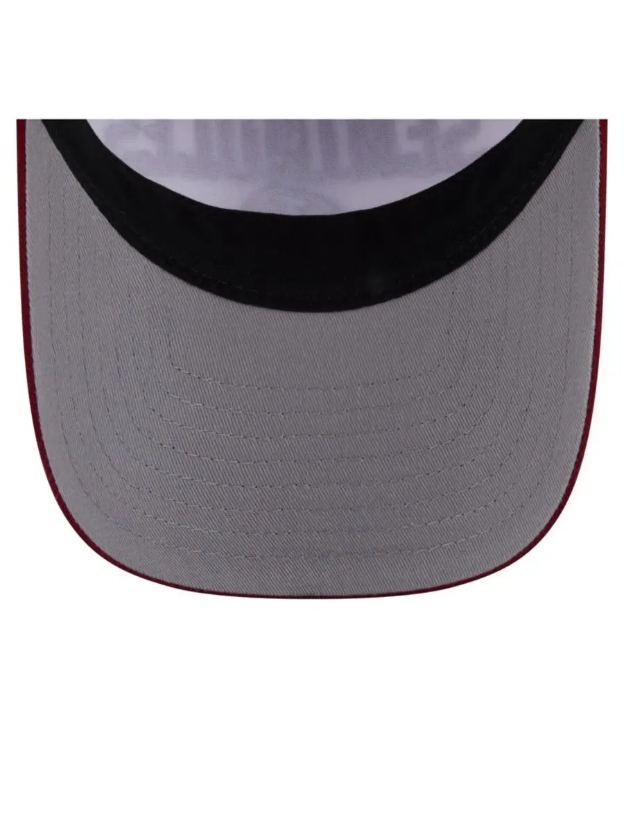 New Era Мужская кепка 9FORTY A-Frame M-Crown с регулируемой высотой, белая/гранатовая, с аркой и — изображение 2 из 5, белый
