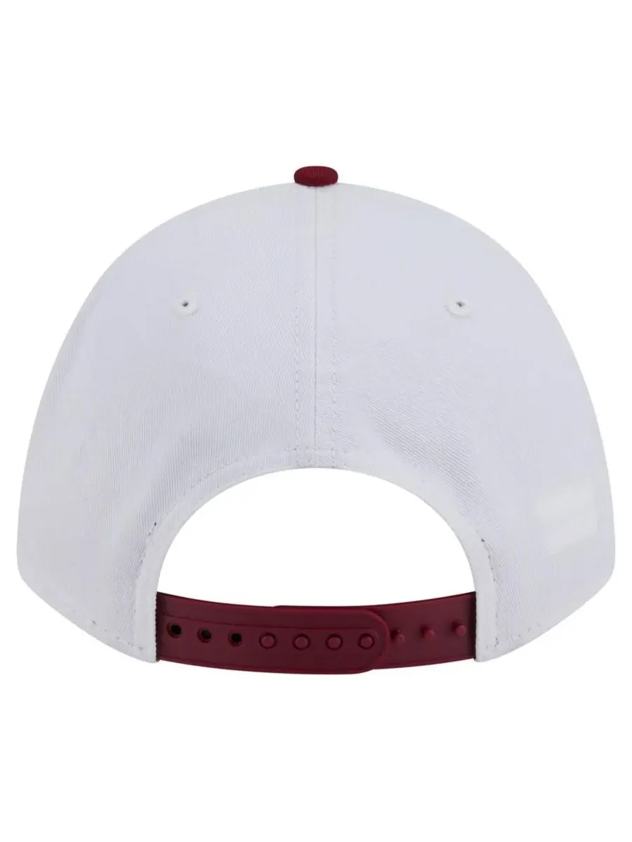 New Era Мужская кепка 9FORTY A-Frame M-Crown с регулируемой высотой, белая/гранатовая, с аркой и — изображение 3 из 5, белый