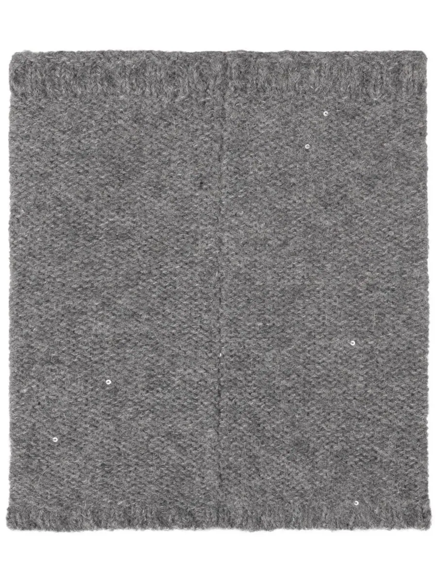 Шарф с пайетками и воротником-хомутом Sequin Funnel Scarf Lauren Ralph Lauren, Onyx Heather — изображение 2 из 4