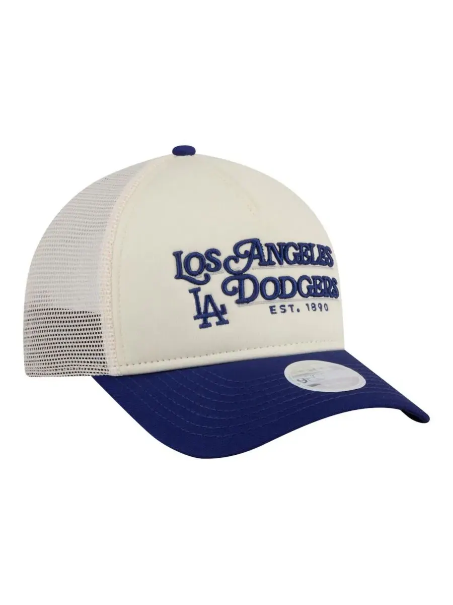 Кепка-тракер с принтом Los Angeles Dodgers Retro 9FORTY M-Crown A-Frame Trucker New Era — изображение 3 из 4, светлый бежевый