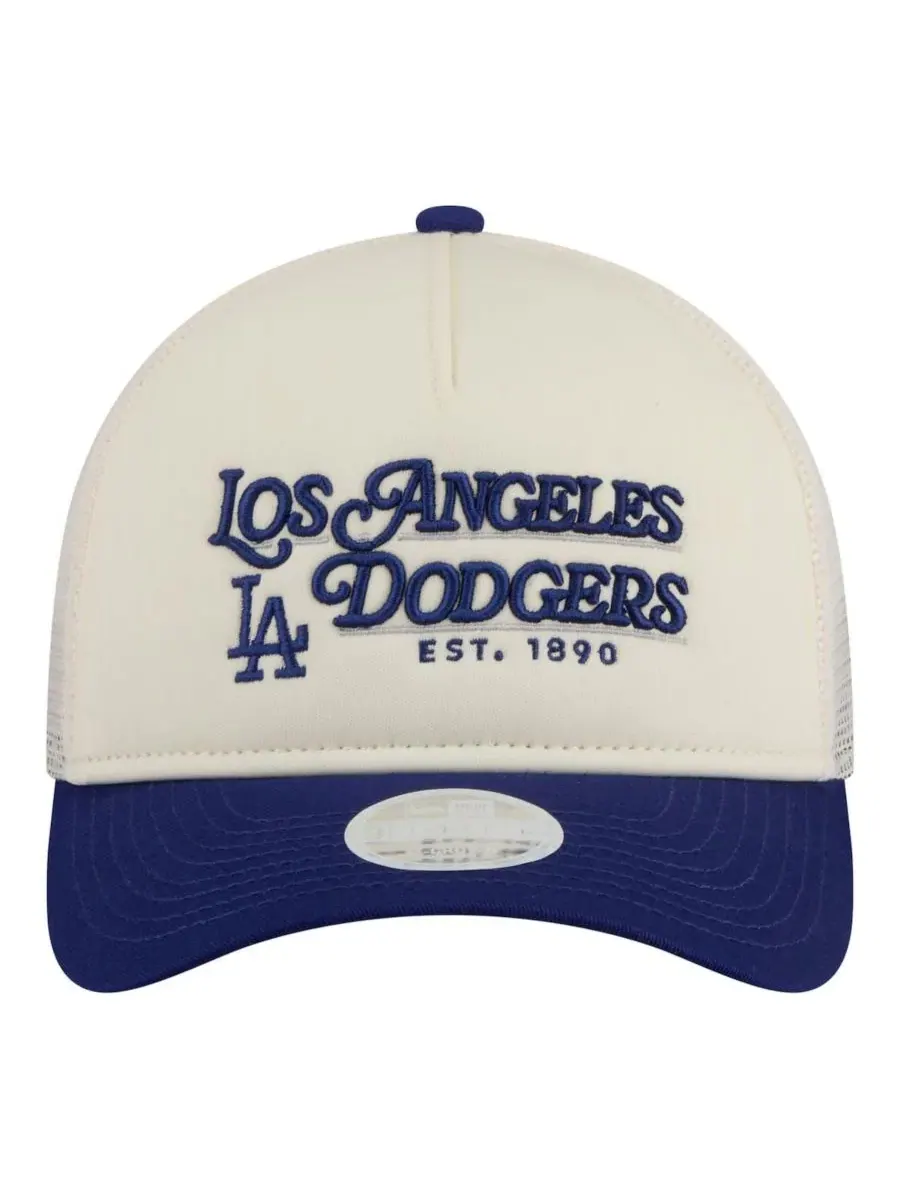 Кепка-тракер с принтом Los Angeles Dodgers Retro 9FORTY M-Crown A-Frame Trucker New Era — изображение 4 из 4, светлый бежевый
