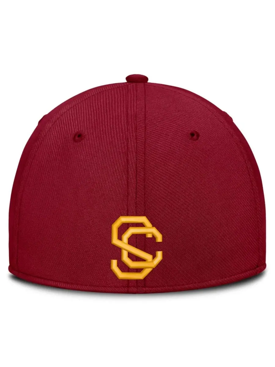Кепка с вышивкой USC Trojans Legacy Swooshflex Dri-FIT Nike — изображение 4 из 4, красный