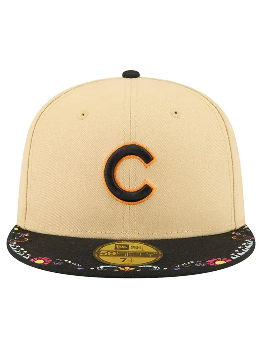 Бейсболка с вышивкой Chicago Cubs, высокая тулья New Era — изображение 2 из 5, светлый бежевый