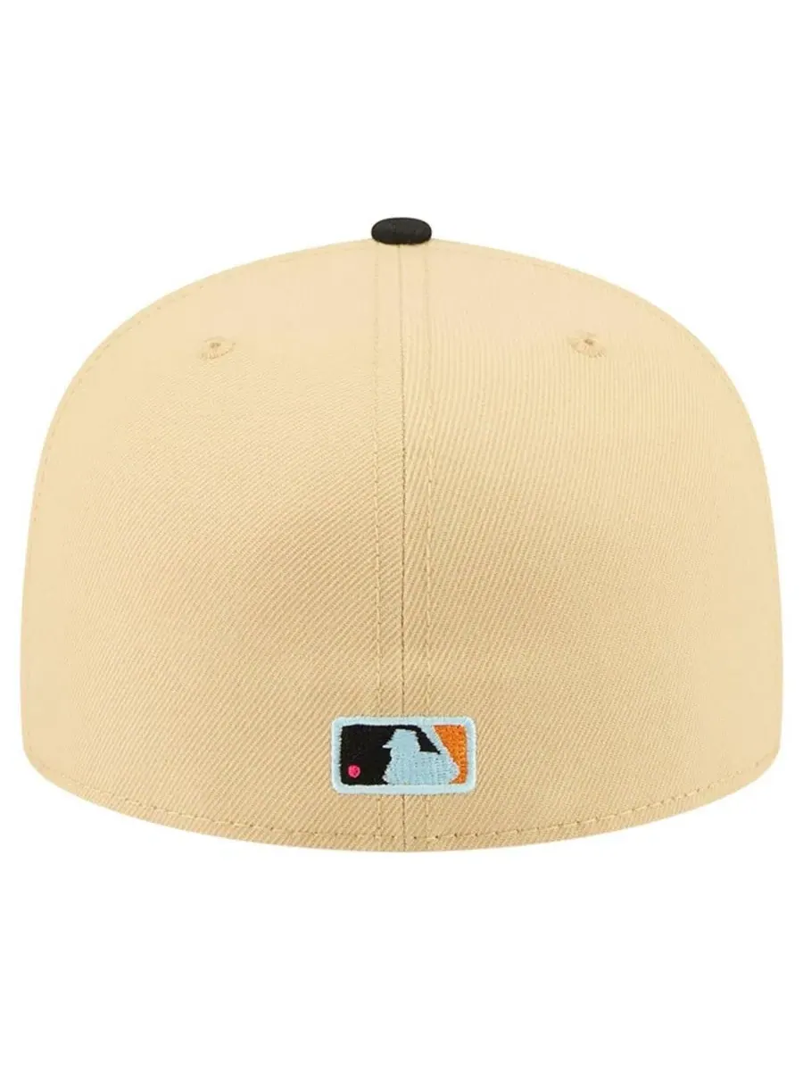 Бейсболка с вышивкой Chicago Cubs, высокая тулья New Era — изображение 4 из 5, светлый бежевый