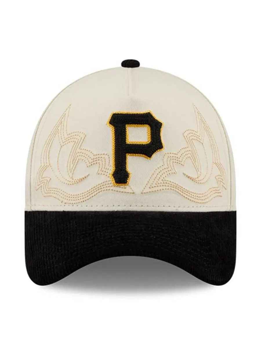 Кепка Pittsburgh Pirates Western Stitch 9FORTY A-Frame New Era — изображение 2 из 5, серый