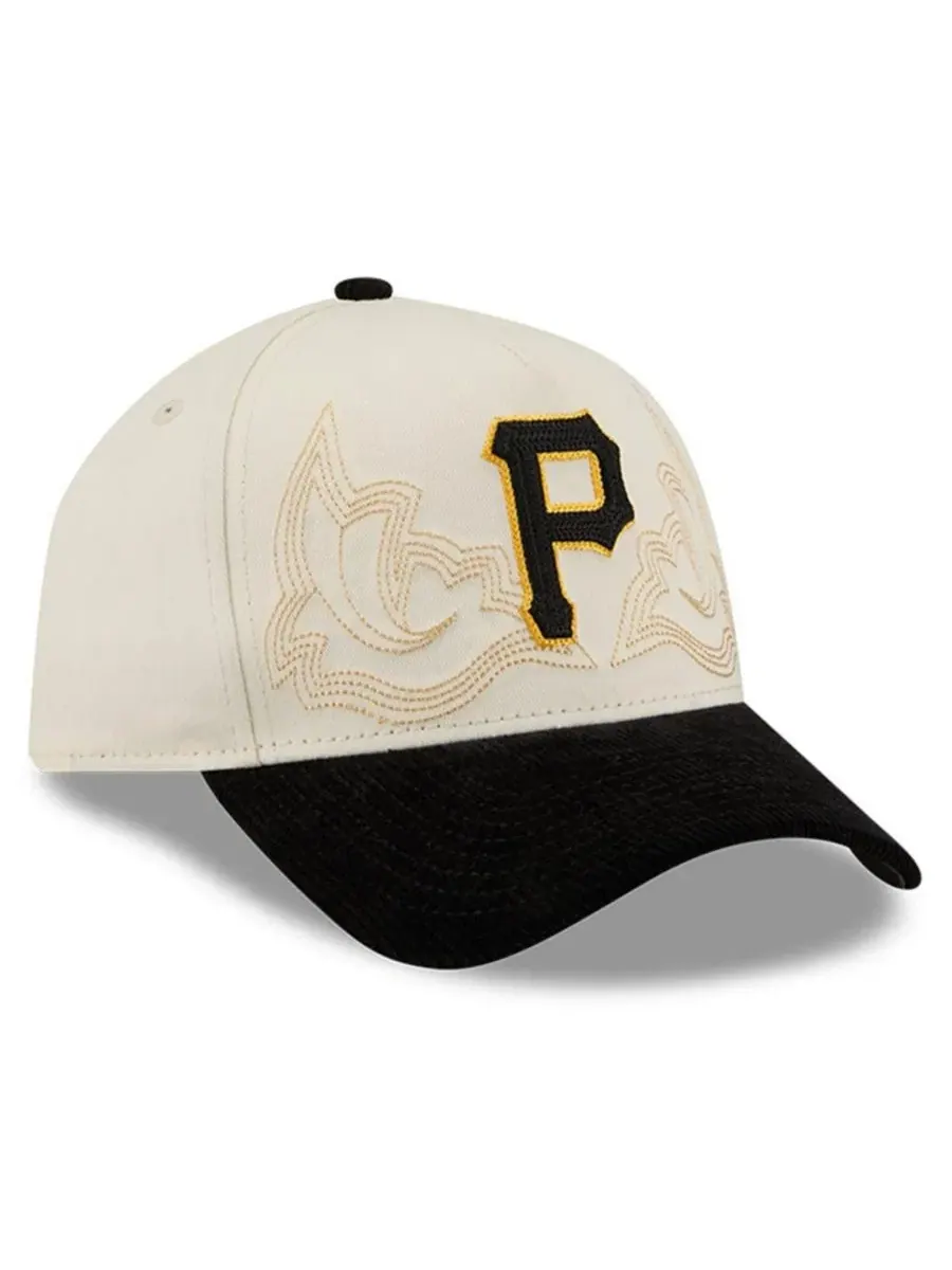 Кепка Pittsburgh Pirates Western Stitch 9FORTY A-Frame New Era — изображение 3 из 5, серый