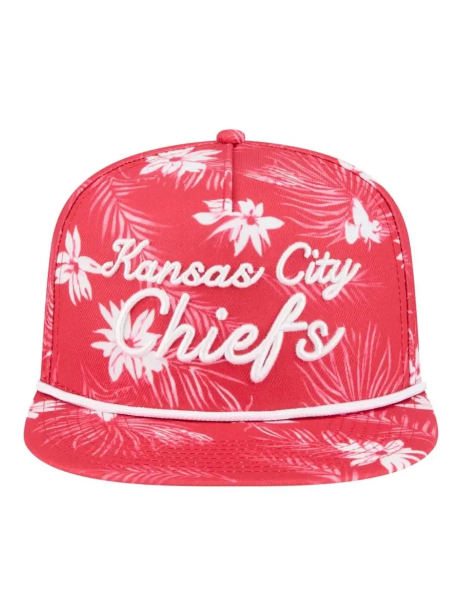 Кепка-снэпбек с пальмовым принтом Palm Print A-Frame 9FIFTY New Era — изображение 2 из 5, красный