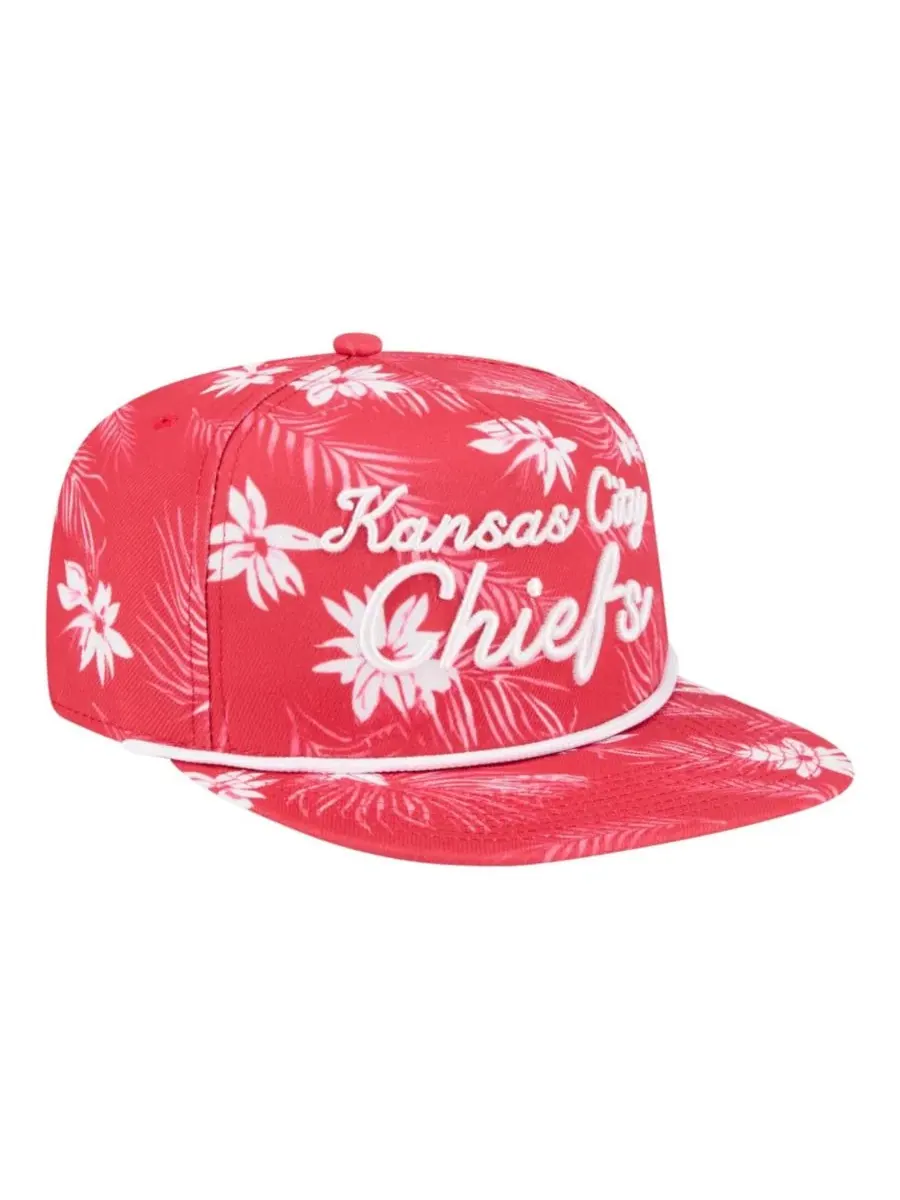 Кепка-снэпбек с пальмовым принтом Palm Print A-Frame 9FIFTY New Era — изображение 3 из 5, красный