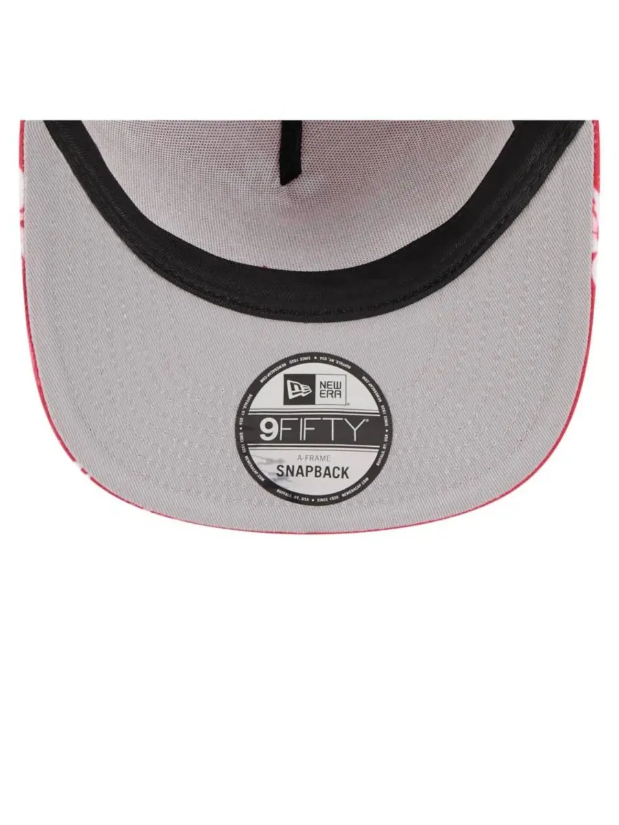 Кепка-снэпбек с пальмовым принтом Palm Print A-Frame 9FIFTY New Era — изображение 5 из 5, красный