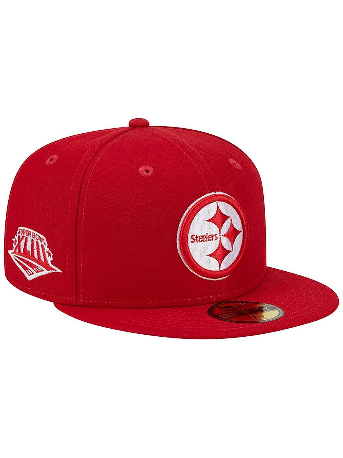 Мужская кепка Scarlet Pittsburgh Steelers Super Bowl XLIII с основной нашивкой 59FIFTY New Era — изображение 1 из 4, алый