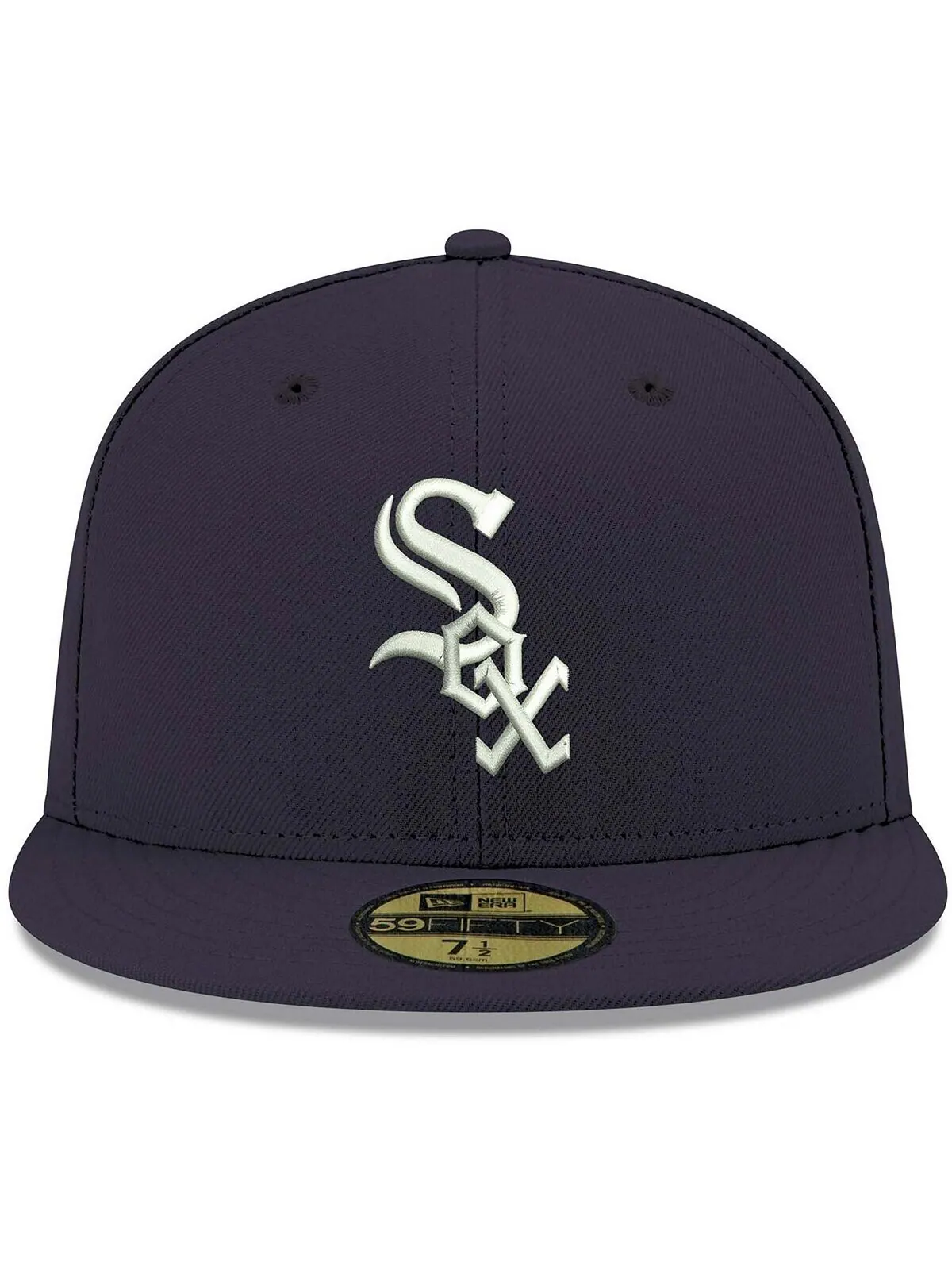 Мужская темно-синяя кепка Chicago White Sox Logo белая 59FIFTY приталенная шляпа New Era — изображение 2 из 4, темно-синий