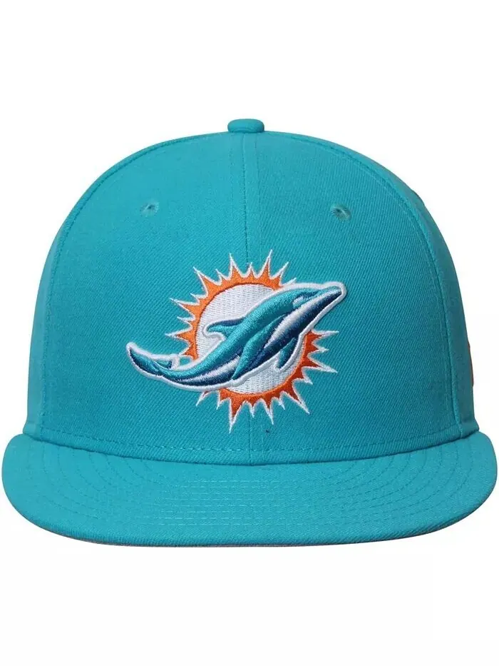 Мужская кепка Dolphins Aqua NFL Omaha 59FIFTY New Era — изображение 2 из 4