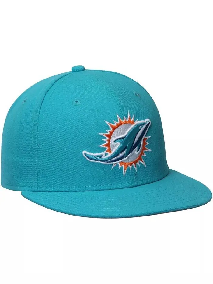 Мужская кепка Dolphins Aqua NFL Omaha 59FIFTY New Era — изображение 4 из 4