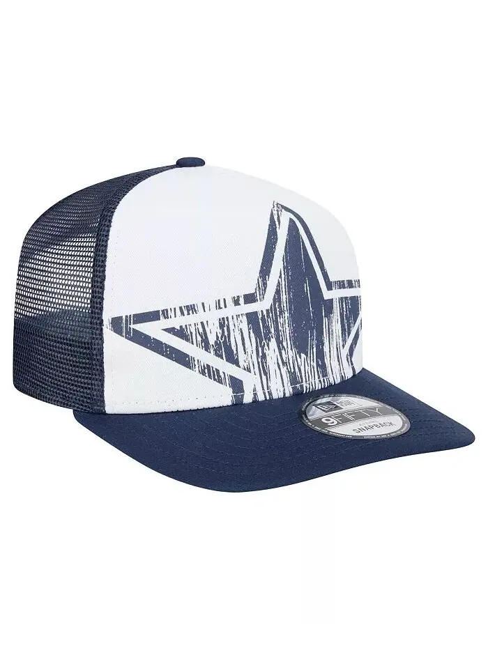 Мужская белая/синяя состаренная кепка Dallas Cowboys 9FIFTY A-Frame Snapback New Era — изображение 4 из 5