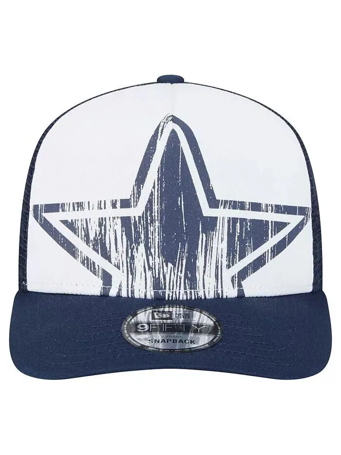 Мужская белая/синяя состаренная кепка Dallas Cowboys 9FIFTY A-Frame Snapback New Era — изображение 5 из 5