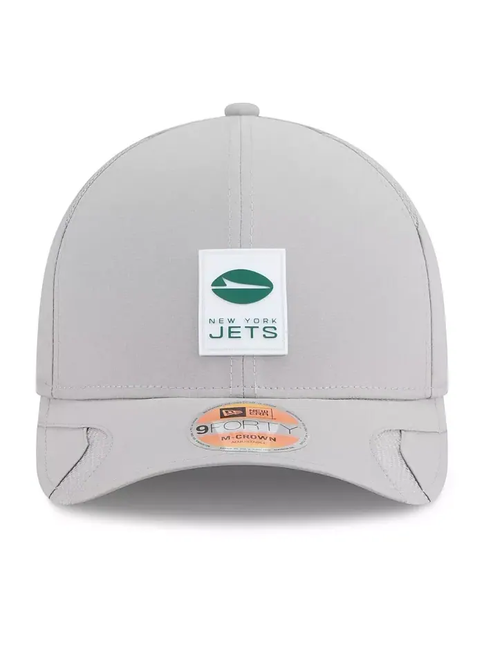 Мужская серая бейсболка New York Jets 2025 Sideline M-Crown 9FORTY с регулируемой посадкой New Era — изображение 5 из 5