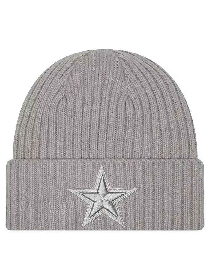 Мужская серая вязаная шапка Dallas Cowboys Color Pack с манжетами New Era