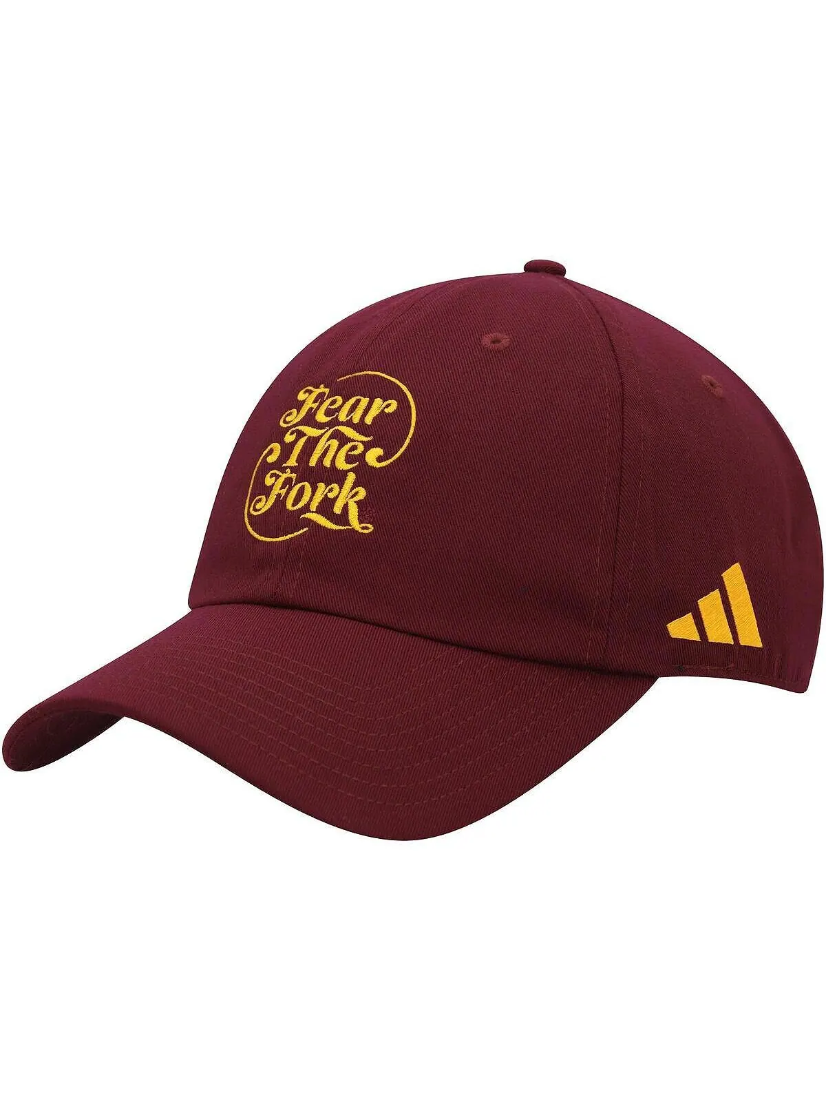 Мужская бордовая регулируемая шляпа Arizona State Sun Devils с напуском adidas — изображение 1 из 2, коричневый